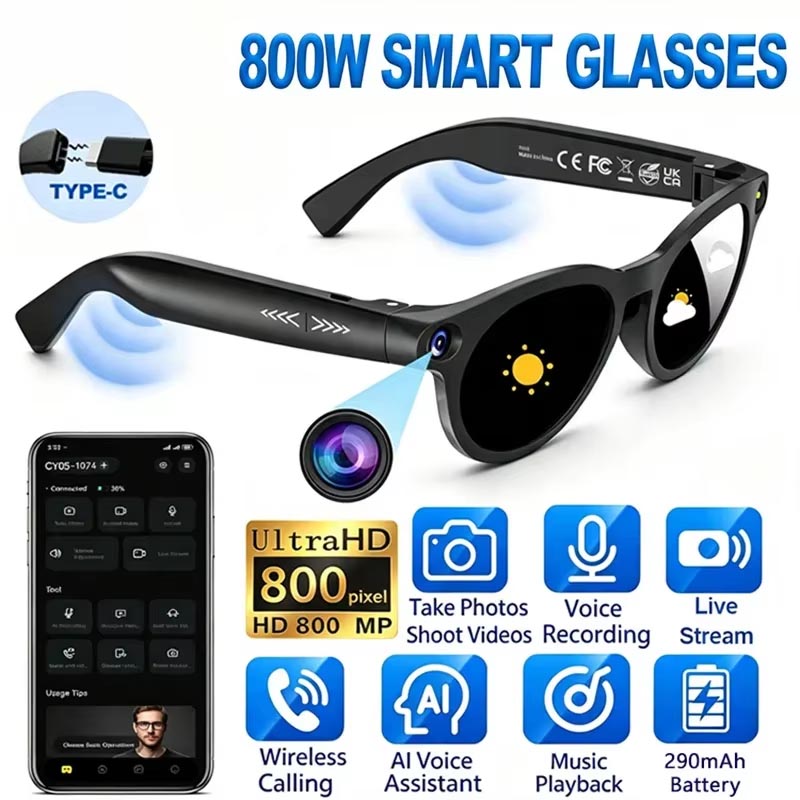 New 800W Pixel AI Smart Glasse - огляд і ціна Photography Videos Free